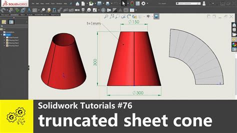 how to make a cone in solidworks sheet metal|flatten a cylinder in solidworks.